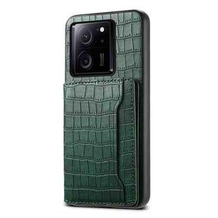 For Xiaomi Redmi K60 Ultra/13T/13T Pro Crocodile Texture Card Bag Design Full Coverage Phone Case(Green)