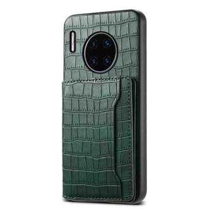 For Huawei Mate 30 Pro Crocodile Texture Card Bag Design Full Coverage Phone Case(Green)