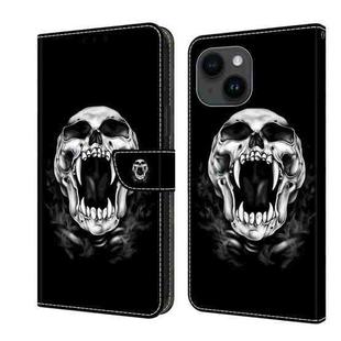 For iPhone 13 Pro Crystal Painted Leather Phone case(Skull)