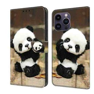 For iPhone 12 Pro Max/13 Pro Max Crystal Painted Leather Phone case(Panda)