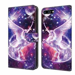 For iPhone 8 Plus/7 Plus Crystal Painted Leather Phone case(Unicorn)