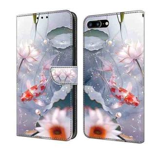 For iPhone SE 2022/2020/8/7 Crystal Painted Leather Phone case(Koi)