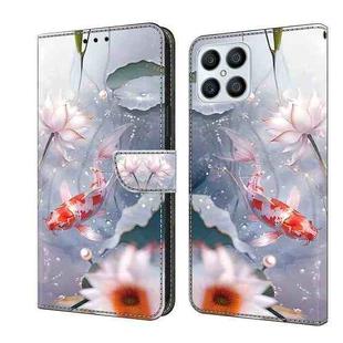 For Honor X8 4G Crystal Painted Leather Phone case(Koi)