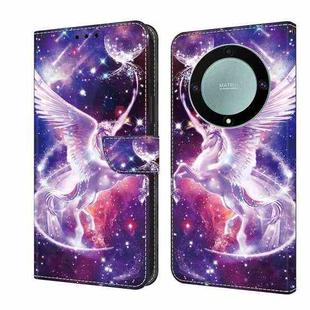 For Honor Magic5 Lite/X40 Crystal Painted Leather Phone case(Unicorn)