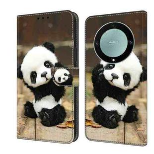 For Honor Magic5 Lite/X40 Crystal Painted Leather Phone case(Panda)