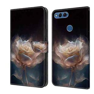 For Honor 9 Lite Crystal Painted Leather Phone case(Peony)