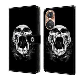 For Honor 50 Pro Crystal Painted Leather Phone case(Skull)