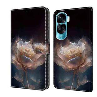 For Honor 90 Lite Crystal Painted Leather Phone case(Peony)