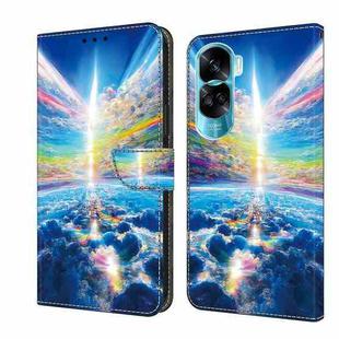 For Honor 90 Lite Crystal Painted Leather Phone case(Colorful Sky)