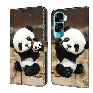 For Honor 90 Lite Crystal Painted Leather Phone case(Panda)