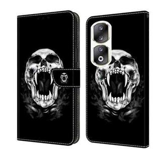 For Honor 90 Pro Crystal Painted Leather Phone case(Skull)