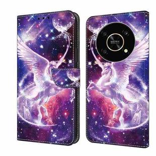 For Honor X9 4G/5G/X30/Magic4 Lite Crystal Painted Leather Phone case(Unicorn)