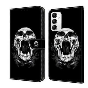 For Samsung Galaxy A14 5G Crystal Painted Leather Phone case(Skull)
