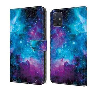For Samsung Galaxy A41 Crystal Painted Leather Phone case(Starry Sky)