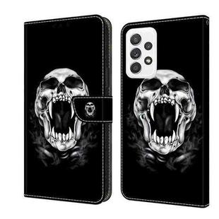 For Samsung Galaxy A53 5G Crystal Painted Leather Phone case(Skull)