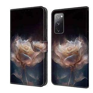 For Samsung Galaxy S20 FE 4G/5G Crystal Painted Leather Phone case(Peony)