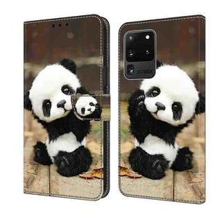 For Samsung Galaxy S20 Ultra Crystal Painted Leather Phone case(Panda)
