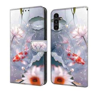 For Samsung Galaxy S21 5G Crystal Painted Leather Phone case(Koi)