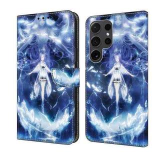 For Samsung Galaxy S23 Ultra 5G Crystal Painted Leather Phone case(Magic Fairy)