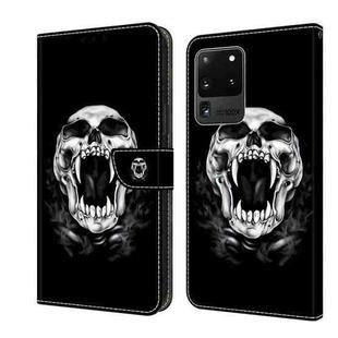 For Samsung Galaxy Note20 Ultra 5G Crystal Painted Leather Phone case(Skull)