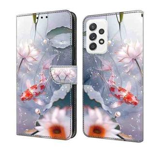 For Samsung Galaxy Note20 Crystal Painted Leather Phone case(Koi)