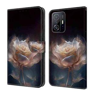 For Xiaomi 11T Pro Crystal Painted Leather Phone case(Peony)