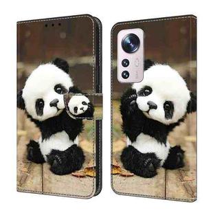For Xiaomi 12 Crystal Painted Leather Phone case(Panda)