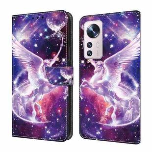 For Xiaomi 12 Pro Crystal Painted Leather Phone case(Unicorn)
