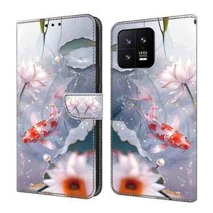 For Xiaomi 13 Crystal Painted Leather Phone case(Koi)