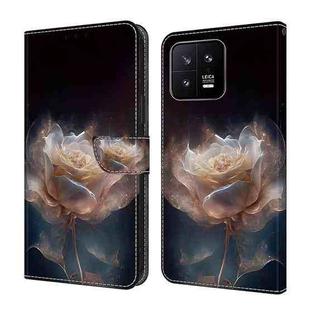 For Xiaomi 13 Crystal Painted Leather Phone case(Peony)