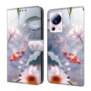 For Xiaomi 13 Lite Crystal Painted Leather Phone case(Koi)