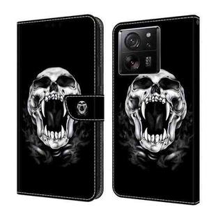 For Xiaomi 13T Pro Crystal Painted Leather Phone case(Skull)