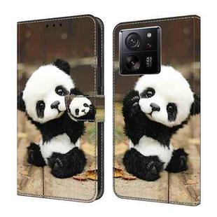 For Xiaomi 13T Pro Crystal Painted Leather Phone case(Panda)