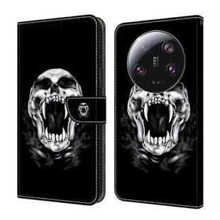 For Xiaomi 13 Ultra Crystal Painted Leather Phone case(Skull)