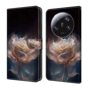 For Xiaomi 13 Ultra Crystal Painted Leather Phone case(Peony)