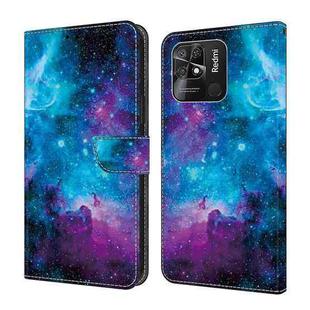 For Xiaomi Redmi 10C Global Crystal Painted Leather Phone case(Starry Sky)