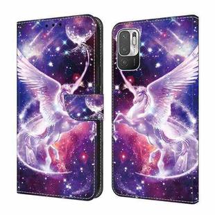 For Xiaomi Redmi Note 10 4G Crystal Painted Leather Phone case(Unicorn)
