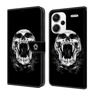 For Xiaomi Redmi Note 13 4G Crystal Painted Leather Phone case(Skull)