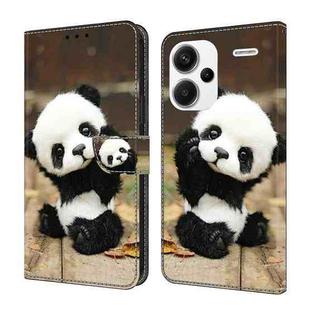 For Xiaomi Redmi Note 13 4G Crystal Painted Leather Phone case(Panda)