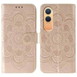For OnePlus Nord CE4 Lite Global Sun Mandala Embossing Pattern Phone Leather Case(Rose Gold)