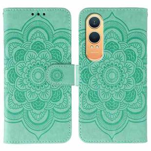 For OnePlus Nord CE4 Lite Global Sun Mandala Embossing Pattern Phone Leather Case(Green)