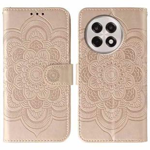 For OnePlus Ace 5 / Ace 5 Pro / 13R Sun Mandala Embossing Pattern Phone Leather Case(Rose Gold)