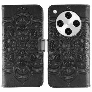 For OPPO Find X8 Pro Sun Mandala Embossing Pattern Phone Leather Case(Black)