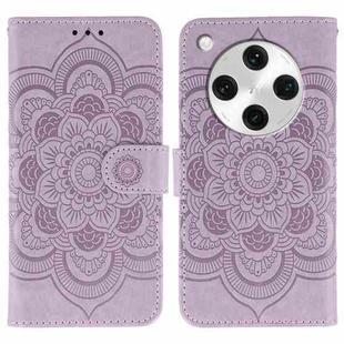 For OPPO Find X8 Pro Sun Mandala Embossing Pattern Phone Leather Case(Purple)