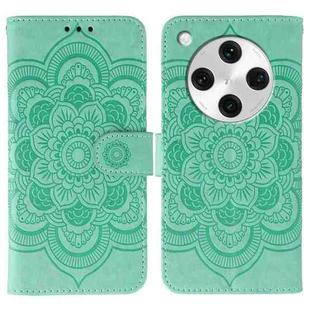 For OPPO Find X8 Pro Sun Mandala Embossing Pattern Phone Leather Case(Green)