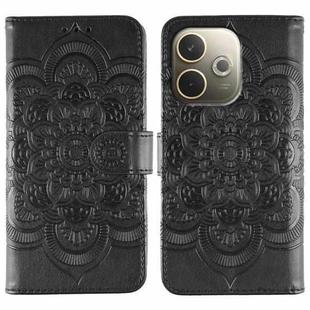 For OPPO A5 Pro 5G Global Sun Mandala Embossing Pattern Phone Leather Case(Black)