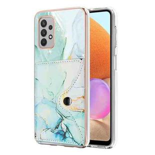 For Samsung Galaxy A32 4G EU Version Marble Pattern IMD Card Slot Phone Case(Green)