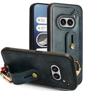 For Nothing Phone 2a Wristband Leather Back Phone Case(Blue)