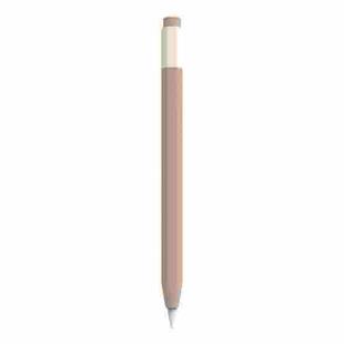 For Apple Pencil 3 Pencil Style Liquid Silicone Stylus Case(Coffee)