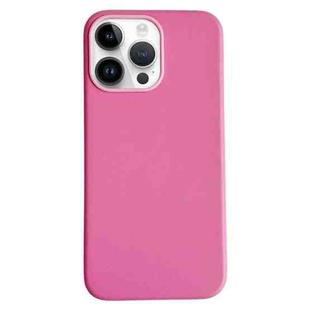 For iPhone 12 Pro Max Pure Color Leather Magsafe Magnetic Phone Case(Pink)